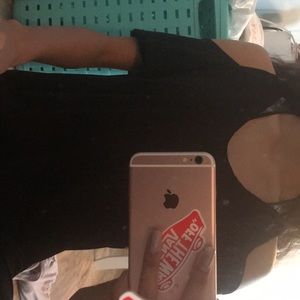 Black Shoulder cut blouse